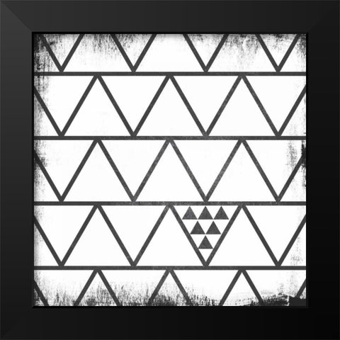 White Pattern Black Modern Wood Framed Art Print by Louise, Gigi