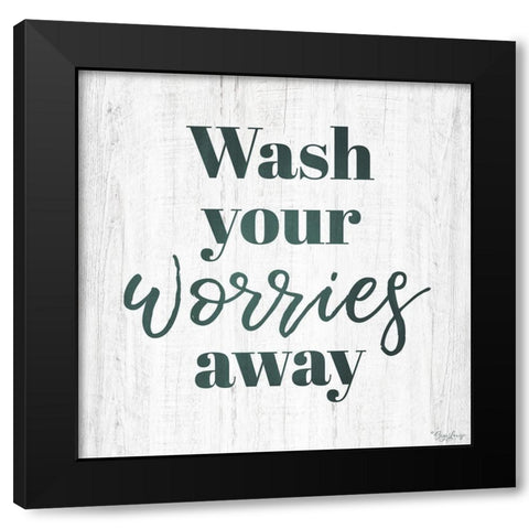 Wash Worries Black Modern Wood Framed Art Print with Double Matting by Louise, Gigi