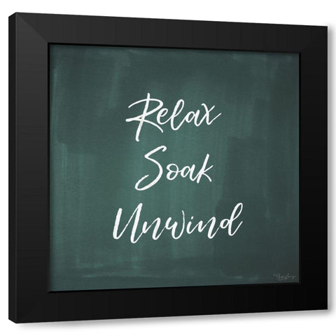 Relax Black Modern Wood Framed Art Print with Double Matting by Louise, Gigi