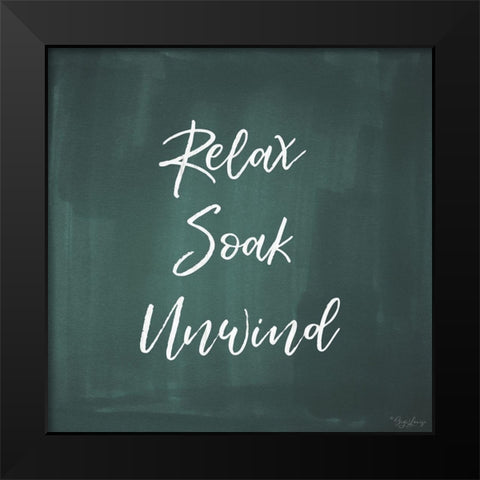 Relax Black Modern Wood Framed Art Print by Louise, Gigi