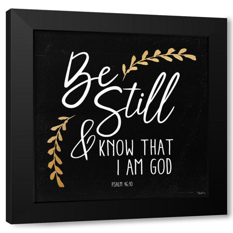 Be Still Black Modern Wood Framed Art Print with Double Matting by Louise, Gigi