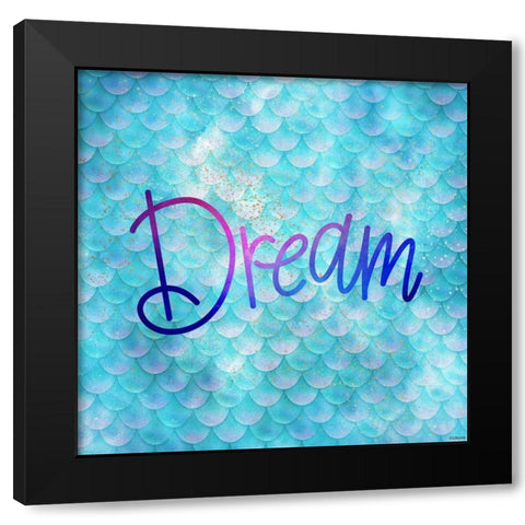 Dream Mermaid Black Modern Wood Framed Art Print with Double Matting by Louise, Gigi