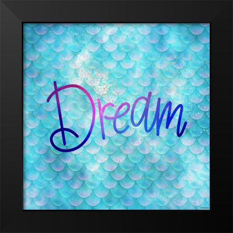 Dream Mermaid Black Modern Wood Framed Art Print by Louise, Gigi