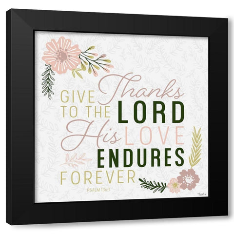 Thanks Lord Black Modern Wood Framed Art Print by Louise, Gigi