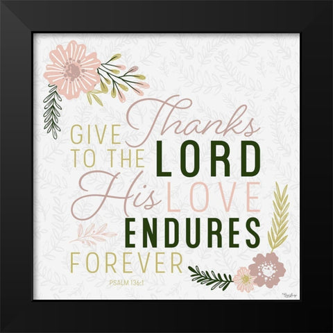 Thanks Lord Black Modern Wood Framed Art Print by Louise, Gigi