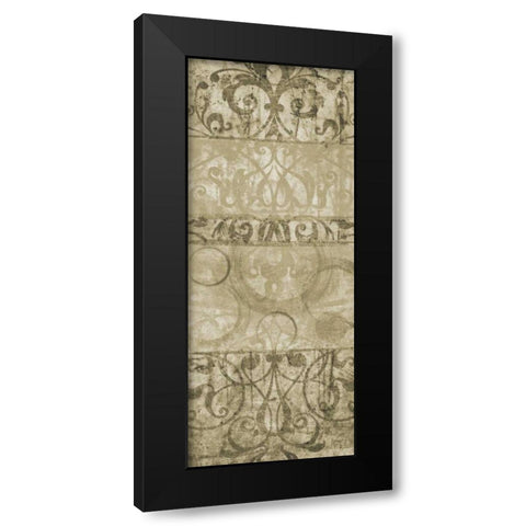 One Tone II Black Modern Wood Framed Art Print with Double Matting by Emery, Kristin