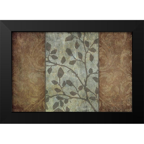 Rustic Leaves I Black Modern Wood Framed Art Print by Emery, Kristin
