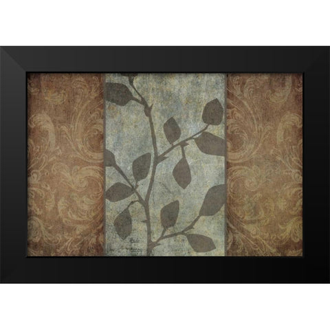 Rustic Leaves II Black Modern Wood Framed Art Print by Emery, Kristin