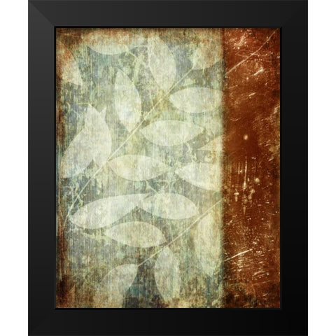 Rustic Leaves Black Modern Wood Framed Art Print by Emery, Kristin