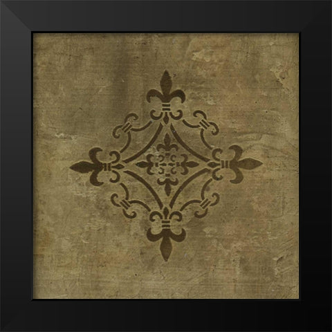 Fleur de Lis Medallion Black Modern Wood Framed Art Print by Emery, Kristin