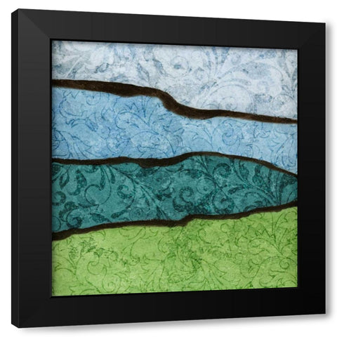 River II Black Modern Wood Framed Art Print with Double Matting by Emery, Kristin