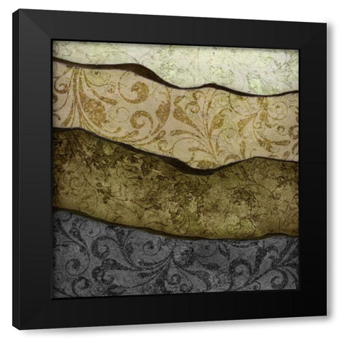 River Earth Cool I Black Modern Wood Framed Art Print with Double Matting by Emery, Kristin