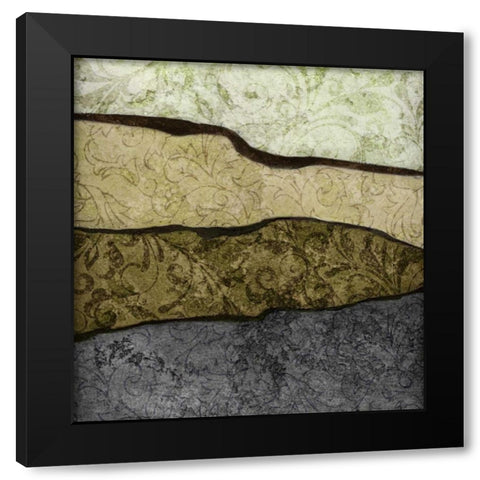 River Earth Cool II Black Modern Wood Framed Art Print with Double Matting by Emery, Kristin