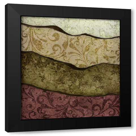 River Earth Warm I Black Modern Wood Framed Art Print with Double Matting by Emery, Kristin