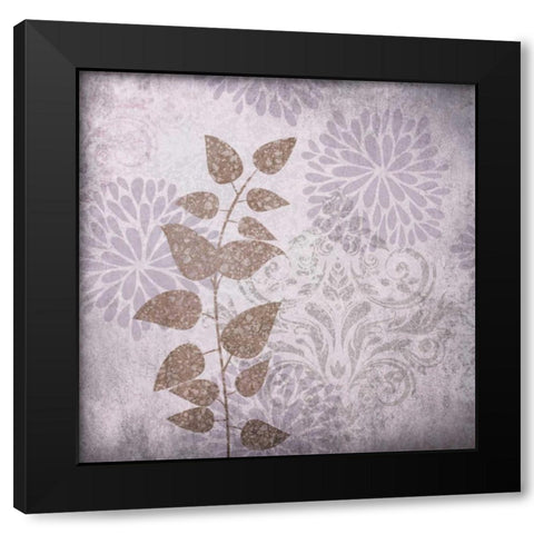 Warm Gray Flowers II Black Modern Wood Framed Art Print with Double Matting by Emery, Kristin