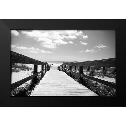 Docking The Clouds Black Modern Wood Framed Art Print by Colberg, Lisa