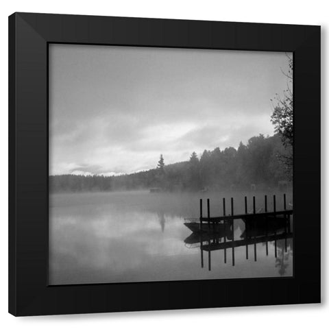 On The Dock bw Black Modern Wood Framed Art Print by Colberg, Lisa