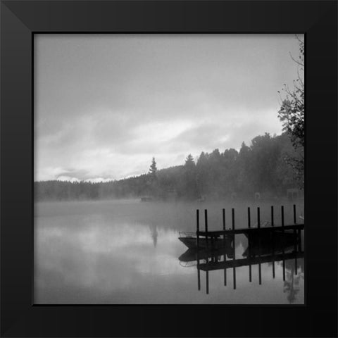 On The Dock bw Black Modern Wood Framed Art Print by Colberg, Lisa