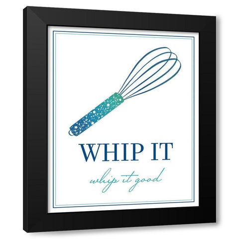 Whip It Good Black Modern Wood Framed Art Print with Double Matting by McFarland, Leslie