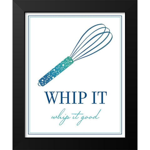 Whip It Good Black Modern Wood Framed Art Print by McFarland, Leslie