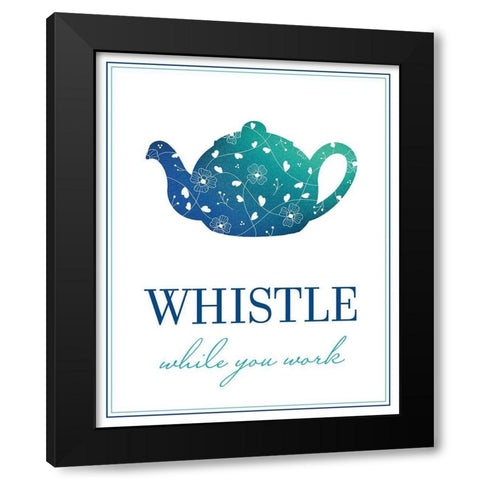 Whistle While You Work Black Modern Wood Framed Art Print with Double Matting by McFarland, Leslie