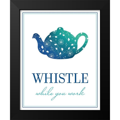 Whistle While You Work Black Modern Wood Framed Art Print by McFarland, Leslie