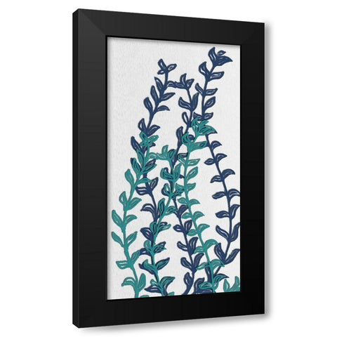 Denim Folia I Black Modern Wood Framed Art Print by Rossi, Lorraine