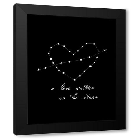 A Love Written Black Modern Wood Framed Art Print by Straatsma, Leah