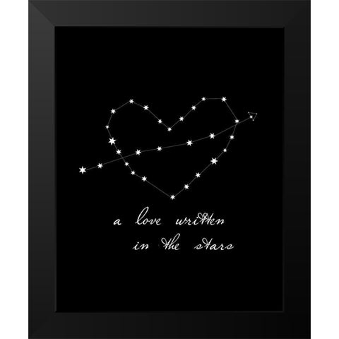 A Love Written Black Modern Wood Framed Art Print by Straatsma, Leah