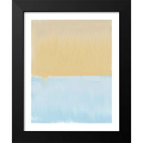 Abstract Blue And Yellow Black Modern Wood Framed Art Print by Straatsma, Leah