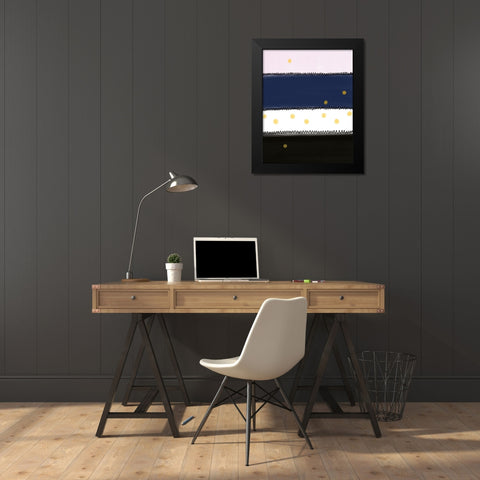 Abstract Rectangles Black Modern Wood Framed Art Print by Straatsma, Leah