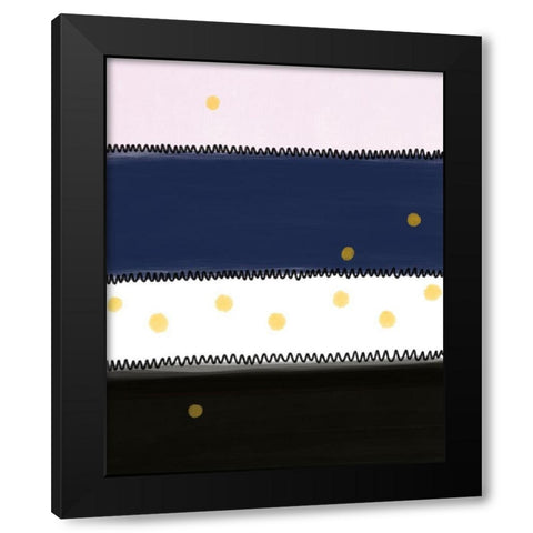 Abstract Rectangles Black Modern Wood Framed Art Print by Straatsma, Leah