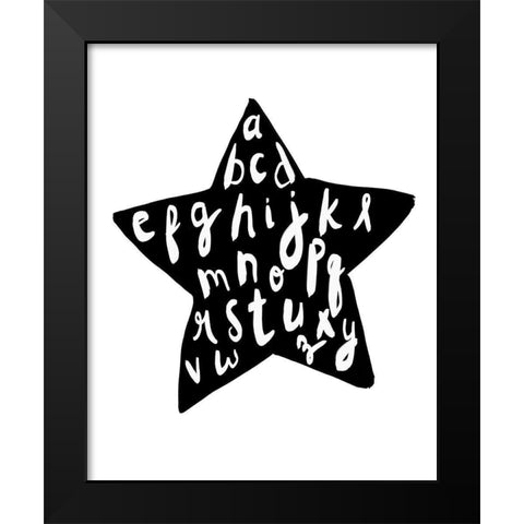 Alphabet star Black Modern Wood Framed Art Print by Straatsma, Leah
