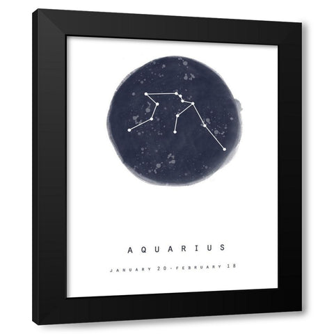 Aquarius Black Modern Wood Framed Art Print by Straatsma, Leah