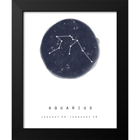 Aquarius Black Modern Wood Framed Art Print by Straatsma, Leah