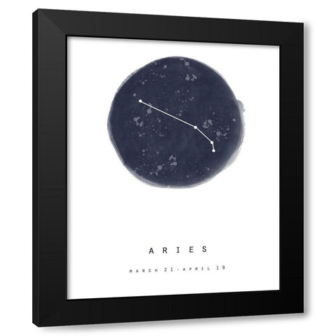 Aries Black Modern Wood Framed Art Print by Straatsma, Leah