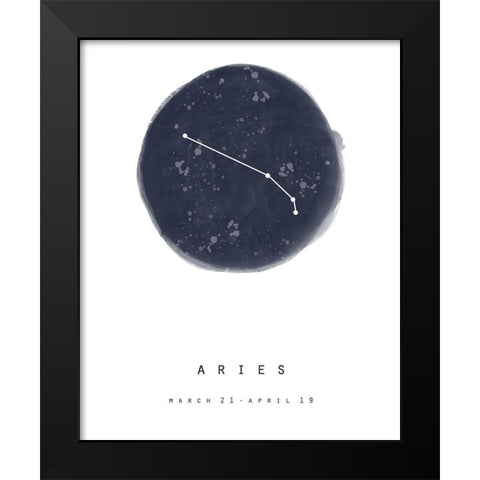 Aries Black Modern Wood Framed Art Print by Straatsma, Leah