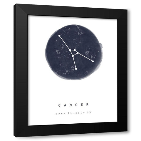 Cancer Black Modern Wood Framed Art Print by Straatsma, Leah