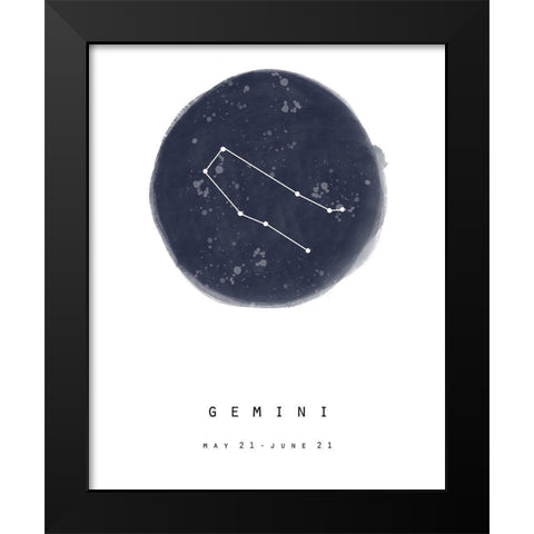 Gemini Black Modern Wood Framed Art Print by Straatsma, Leah