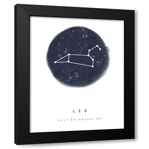 Leo Black Modern Wood Framed Art Print by Straatsma, Leah