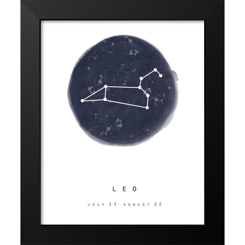 Leo Black Modern Wood Framed Art Print by Straatsma, Leah