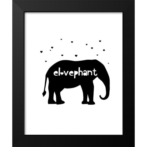Elovephant Black Modern Wood Framed Art Print by Straatsma, Leah