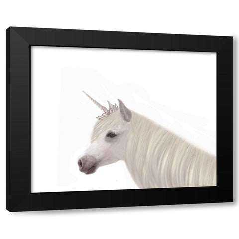 Pretty Unicorn Black Modern Wood Framed Art Print by Straatsma, Leah
