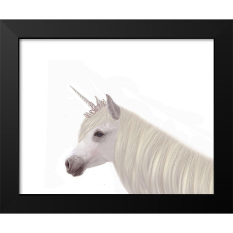 Pretty Unicorn Black Modern Wood Framed Art Print by Straatsma, Leah
