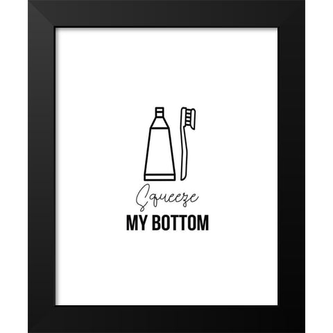 Squeeze My Bottom 2 Black Modern Wood Framed Art Print by Straatsma, Leah