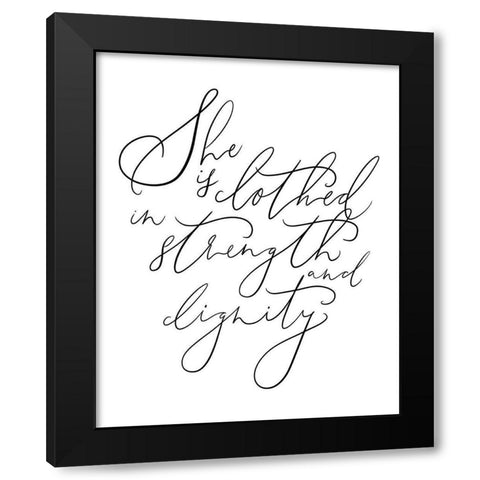 She is Clothed Black Modern Wood Framed Art Print by Straatsma, Leah