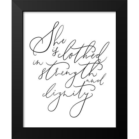 She is Clothed Black Modern Wood Framed Art Print by Straatsma, Leah