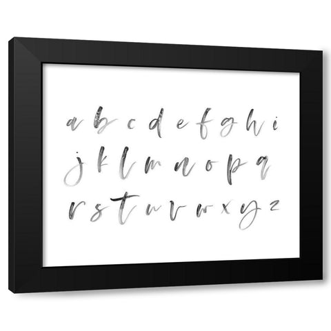 Alphabet Black Modern Wood Framed Art Print by Straatsma, Leah