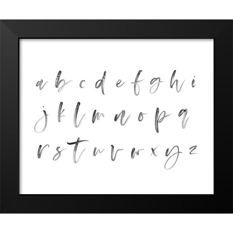 Alphabet Black Modern Wood Framed Art Print by Straatsma, Leah