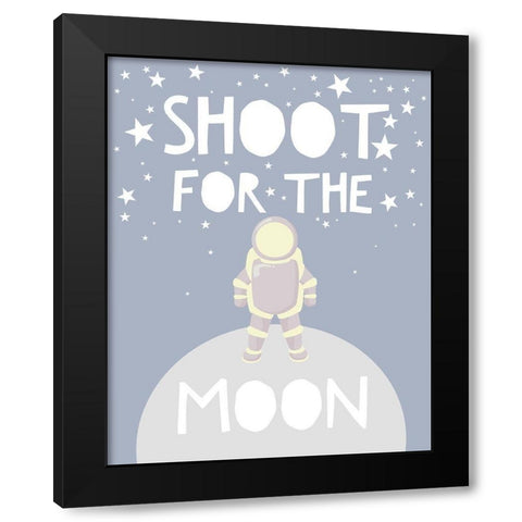 Shoot For The Stars Black Modern Wood Framed Art Print by Straatsma, Leah
